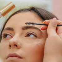 Black and White Geometri Open Here Square Sticker